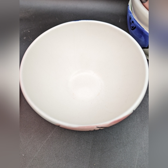 4 Pier 1 Floral Multi Color Cereal /Soup Bowls Made in Portugal - Picture 6 of 9